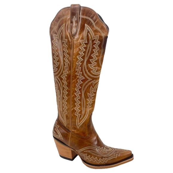 Ariat Cassanova X Toe Western Cowboy Boot Shade of Grain Brown Size 9 - Picture 3 of 15
